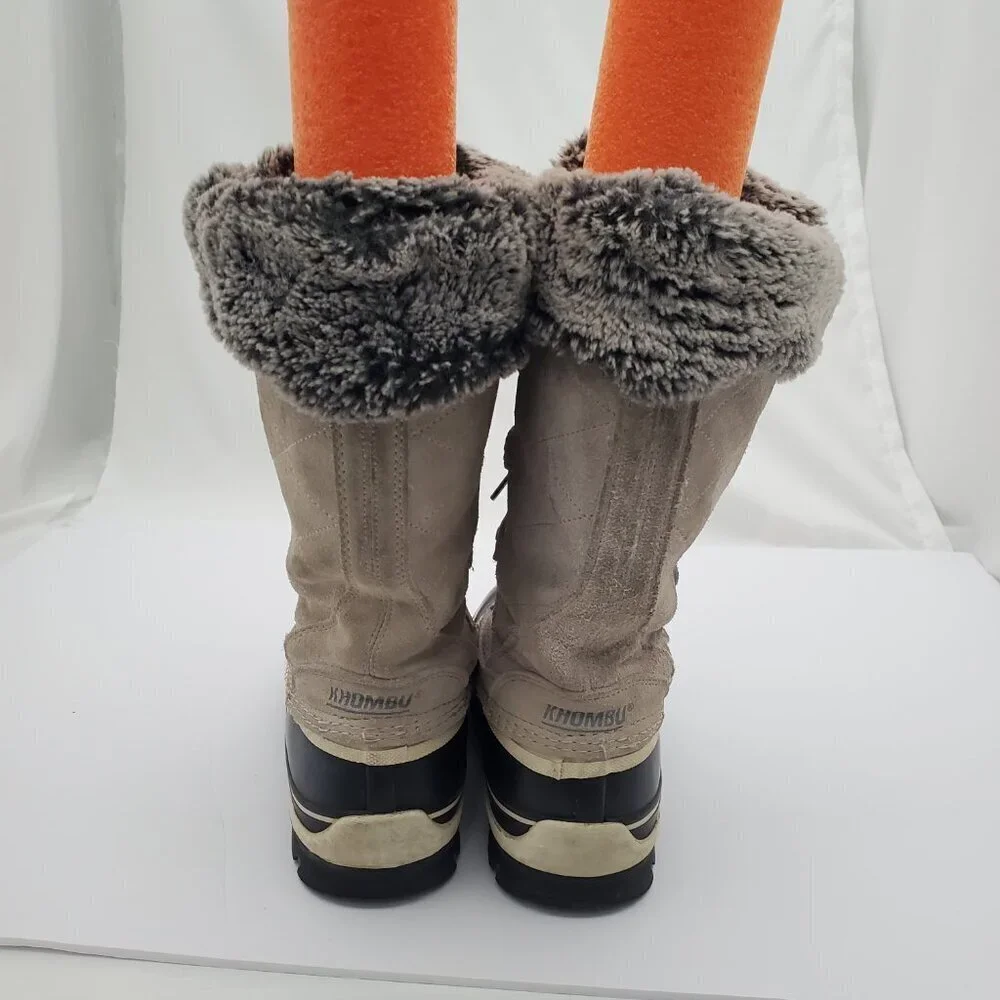 Khombu Winter Snow Boots with Faux fur - Size 8
